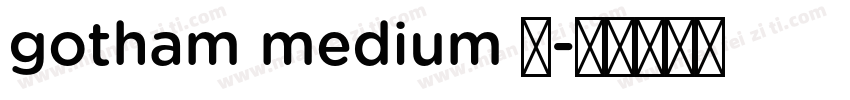 gotham medium 粗字体转换
